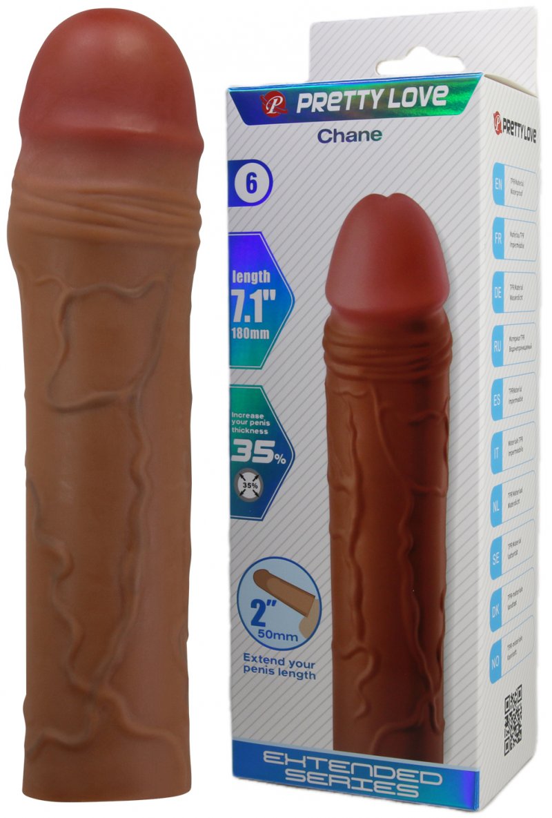 Удлиняющая насадка Pretty Love Chane мулат + 5 см