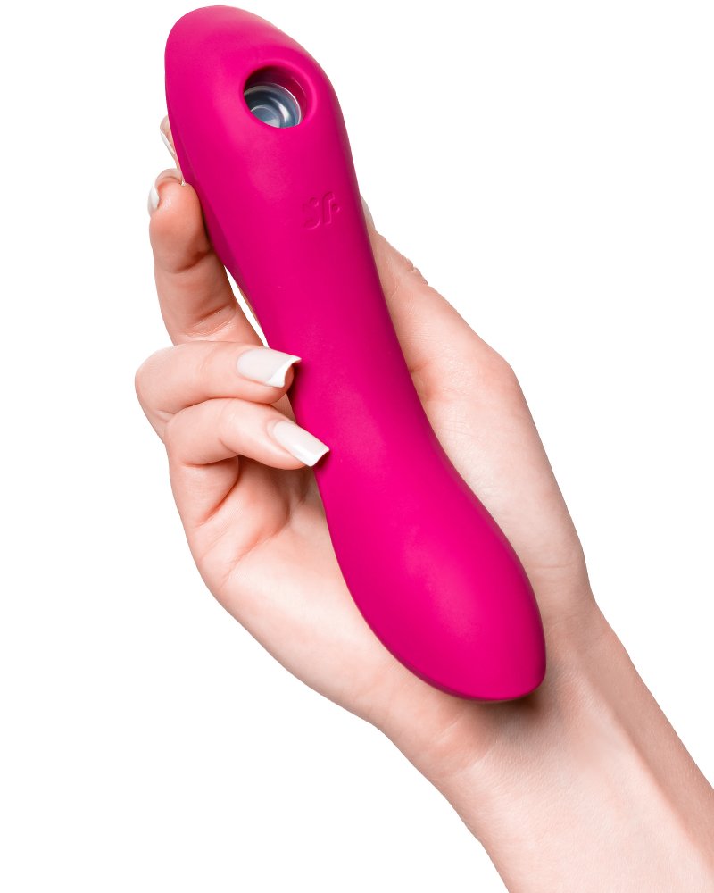 DEMO Вакуумный вибростимулятор для клитора и точки G Satisfyer Curvy Trinity 3 красный