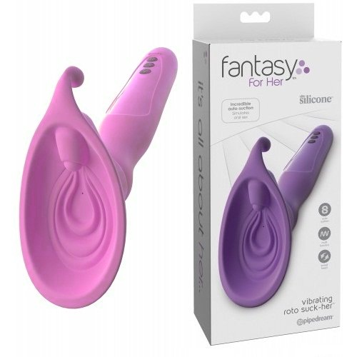 Вакуумный стимулятор клитора с плавающей головкой и вибрацией Fantasy For Her Vibrating Roto Suck-Her