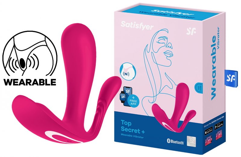 Анально-вагинальный смарт-стимулятор для ношения Satisfyer Top Secret Plus розовый