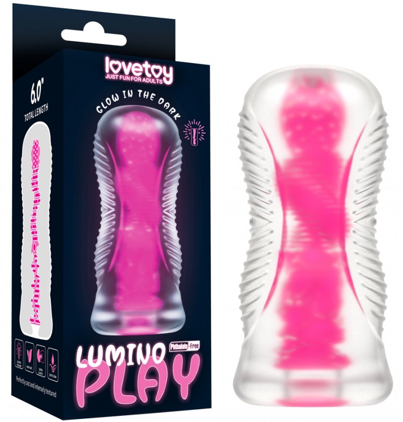 Светящийся в темноте мастурбатор Lumino Play Pink Glow Masturbator