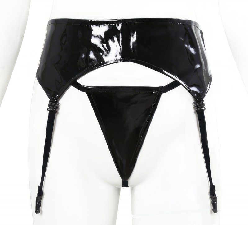 Пояс для чулок и трусики из винила