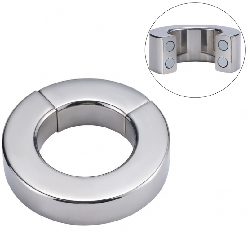 Эрекционное кольцо из стали на магнитах с шириной 1,4 см