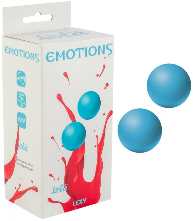Вагинальные шарики без сцепки Emotions Lexy Medium голубые
