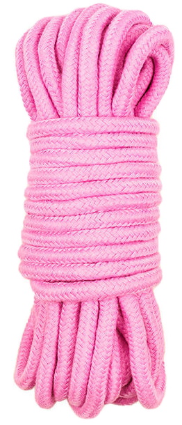 Хлопковая верёвка для бондажа розовая 10 м