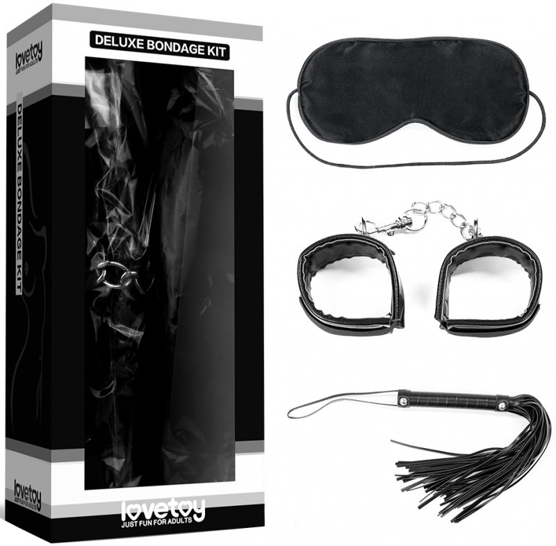 Набор для ролевых игр Deluxe Bondage Kit (наручники, плеть, маска) 