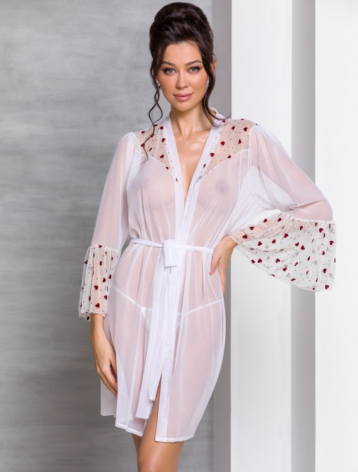Пикантный белый пеньюар Lovelia L/XL