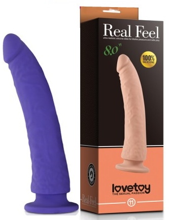 Фиолетовый фаллоимитатор Real Feel 20,3 см