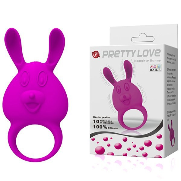 Эрекционное виброкольцо Pretty Love Naughty Bunny