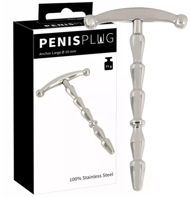 Металлический уретральный буж Penisplug Anchor Large