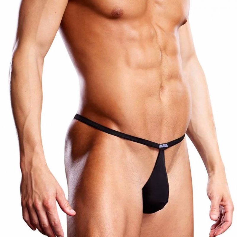 Мужские V-стринги Pouch черного цвета S/M