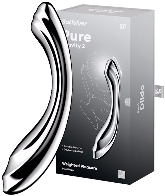 Двусторонний стальной стимулятор Satisfyer Pure Gravity 2