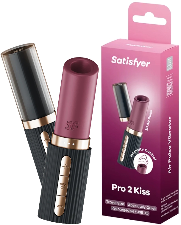Вакуумно-волновой стимулятор-помада с вибрацией Satisfyer Pro 2 Kiss