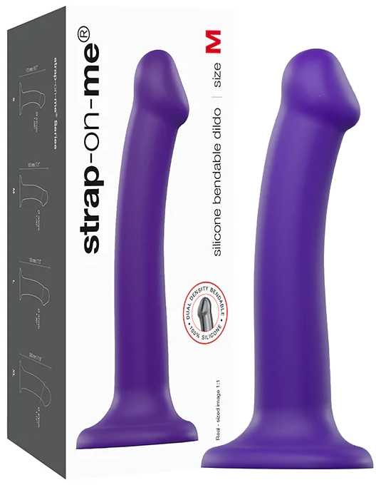 Фаллоимитатор Strap-On-Me Dildo Dual Density Semi-Realistic M фиолетовый 18 см