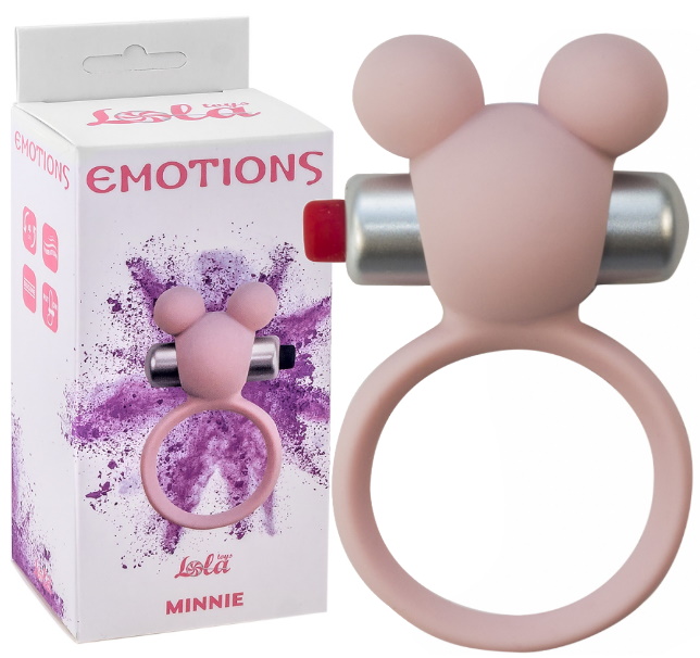 Эрекционное виброкольцо Emotions Minnie Light Pink