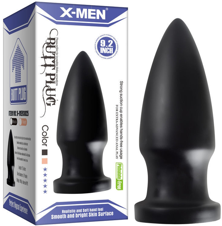 Большая анальная втулка X-Men Butt Plug 23 см