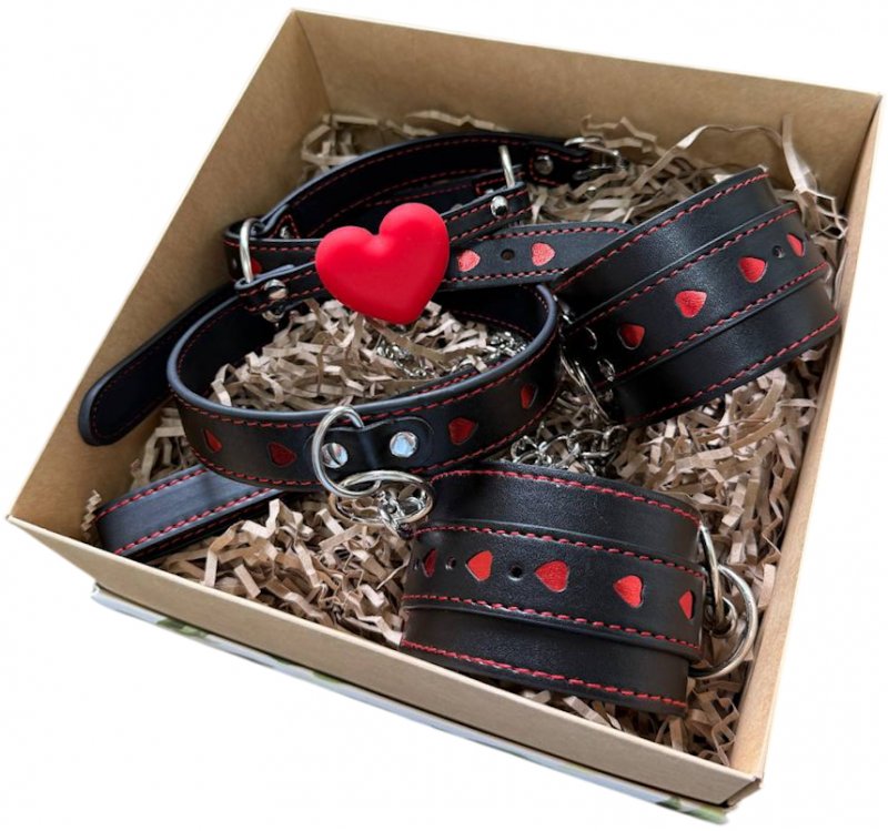 Подарочный набор БДСМ-аксессуаров Passion Of Hearts