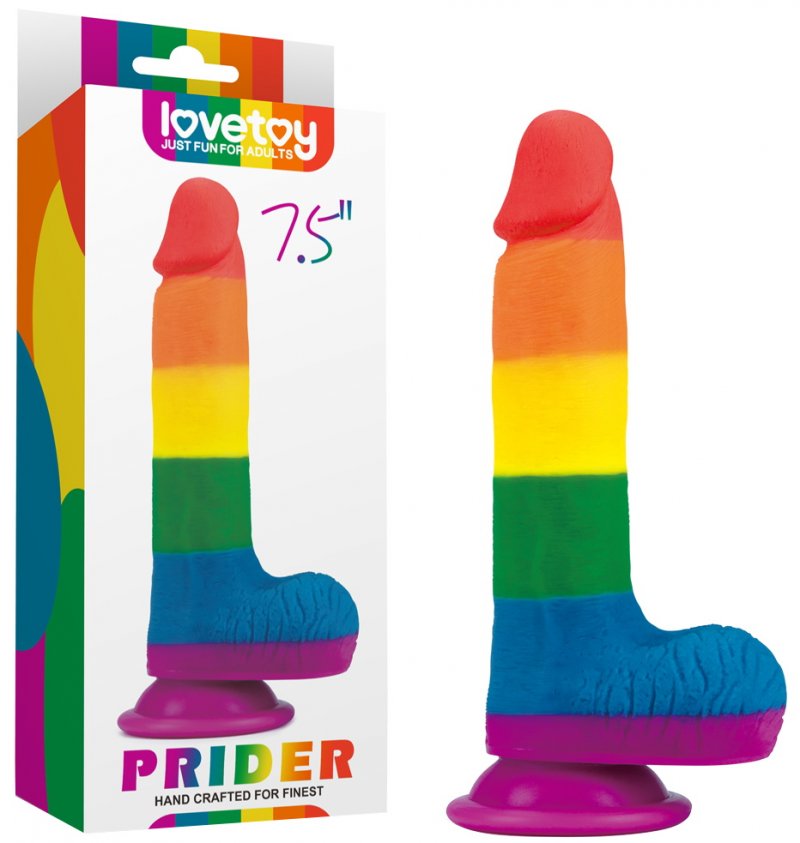 Радужный фаллоимитатор Prider Dildo 20 см