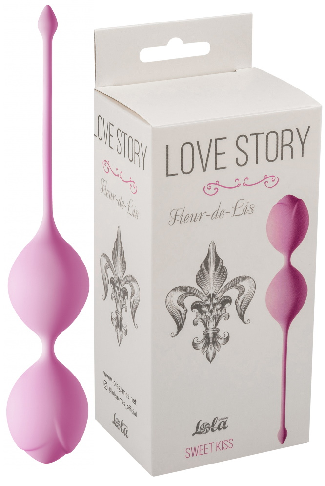 Вагинальные шарики Love Story Fleur-de-lisa Sweet Kiss розовые