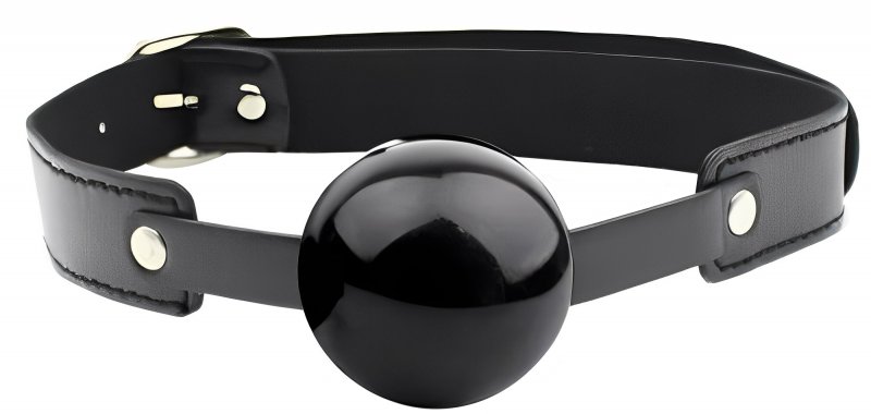 Черный БДСМ кляп из силикона