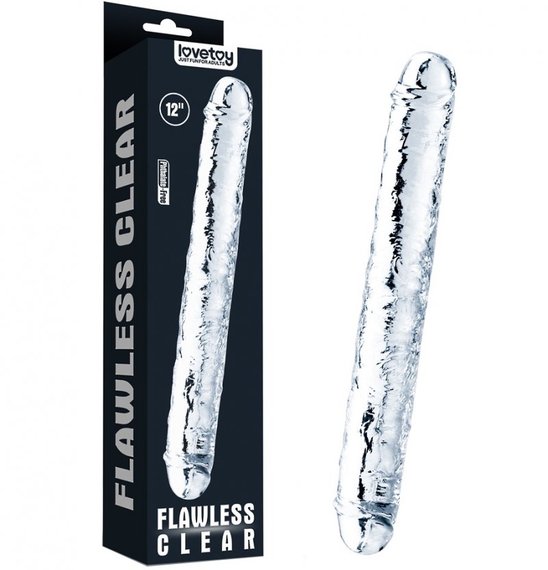 Двойной фаллоимитатор Lovetoy Flawless Clear Double Dildo 30 см