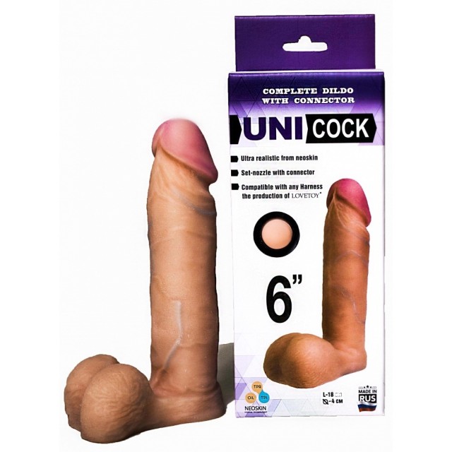 Насадка для страпона Uni cock 6 in