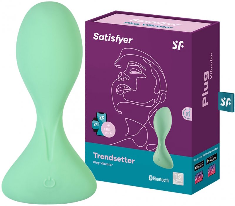 Анальный смарт-стимулятор с вибрацией Satisfyer Trendsetter зеленый