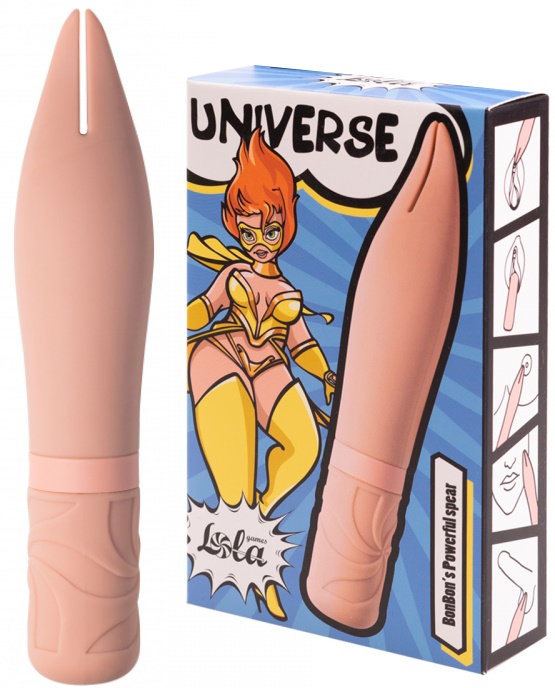 Перезаряжаемый вибростимулятор Universe Bobon’s Powerful Spear Beige