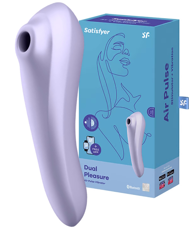 Клиторальный смарт-стимулятор с вибрацией Satisfyer Dual Pleasure сиреневый