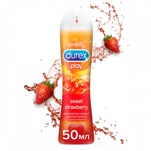 Гель-смазка Durex Play Sweet Strawberry с возбуждающим ароматом клубники 50 мл