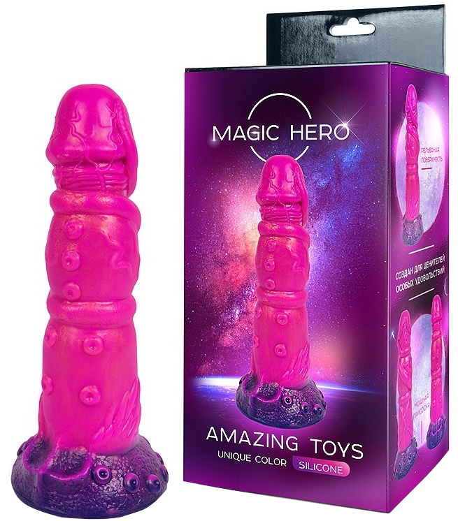 Розовый пенис пришельца Magic Hero 20 см