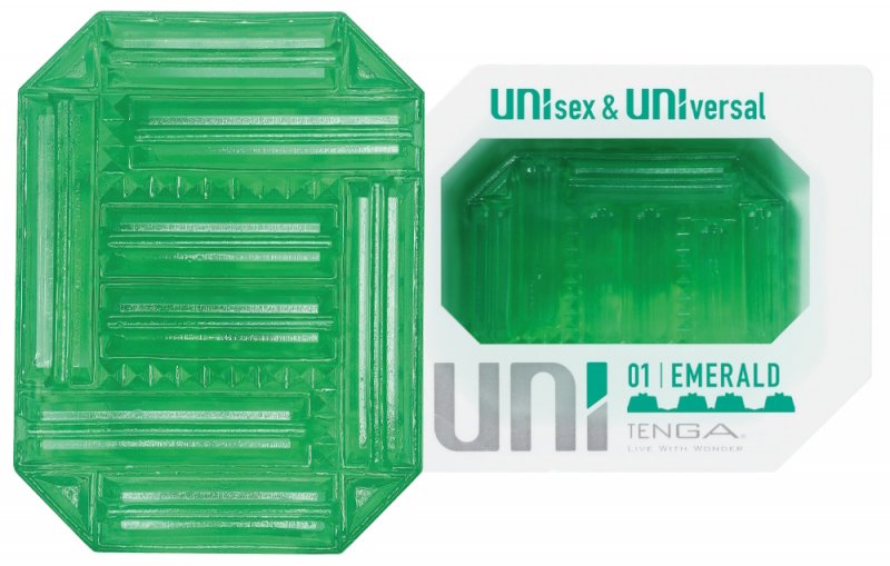 Мастурбатор Tenga Uni Emerald зеленый