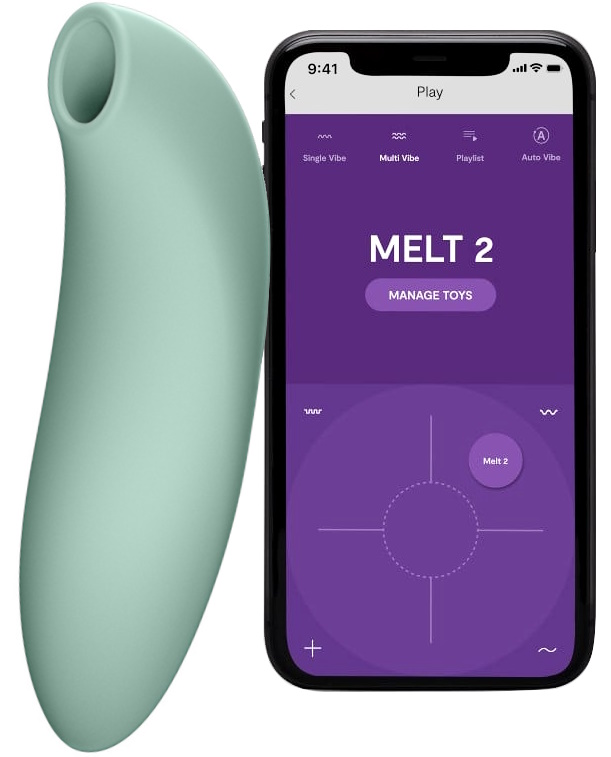 Вакуумно-волновой смарт-стимулятор клитора We-Vibe Melt 2 шалфей