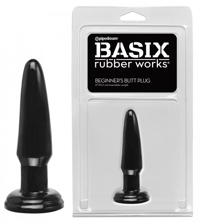 Анальная пробка Basix Rubber Works Beginners Butt Plug Black