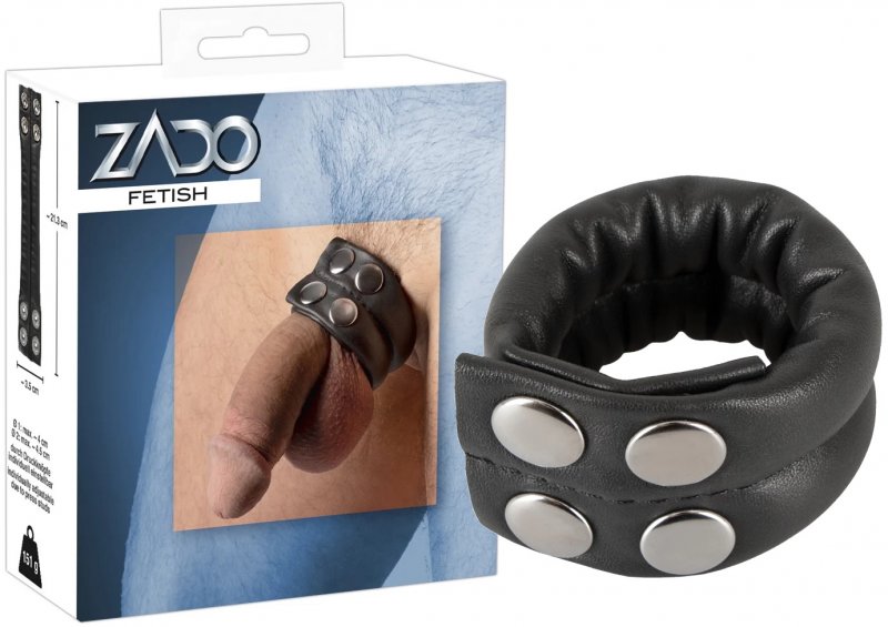 Эрекционное кольцо из искусственной кожи Zado Cock Ring