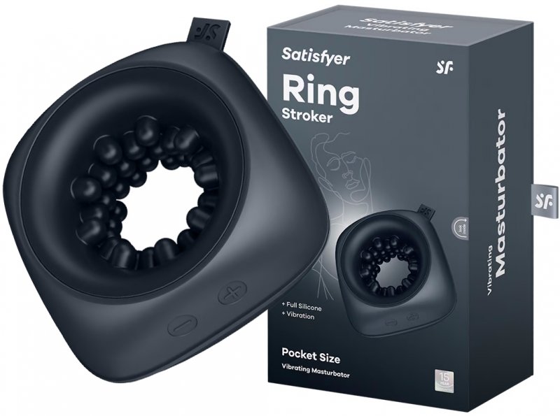 Перезаряжаемый компактный мастурбатор с вибрацией Satisfyer Ring Stroker