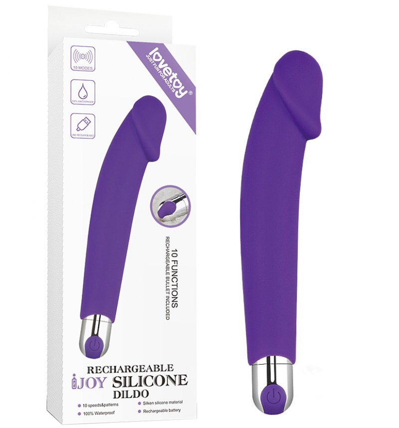 Классический перезаряжаемый вибратор IJoy Silicone Dildo 