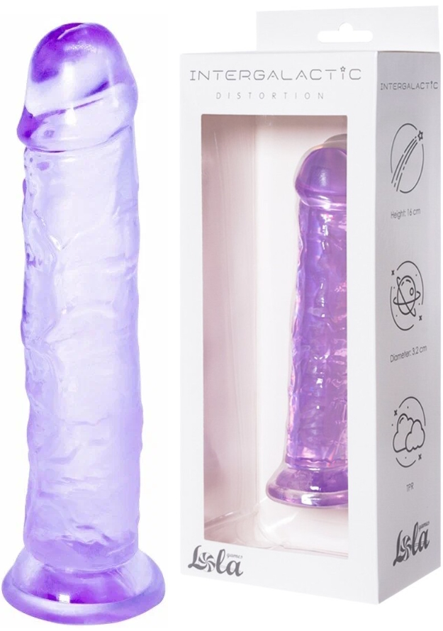 Прозрачный фаллоимитатор Intergalactic Distortion Purple 18 см
