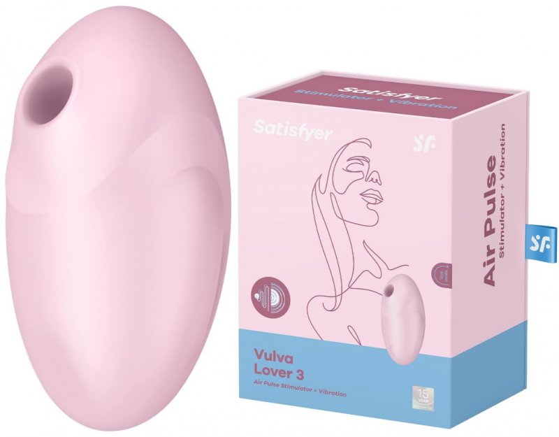 Вакуумно-волновой стимулятор клитора с вибрацией Satisfyer Vulva Lover 3 розовый