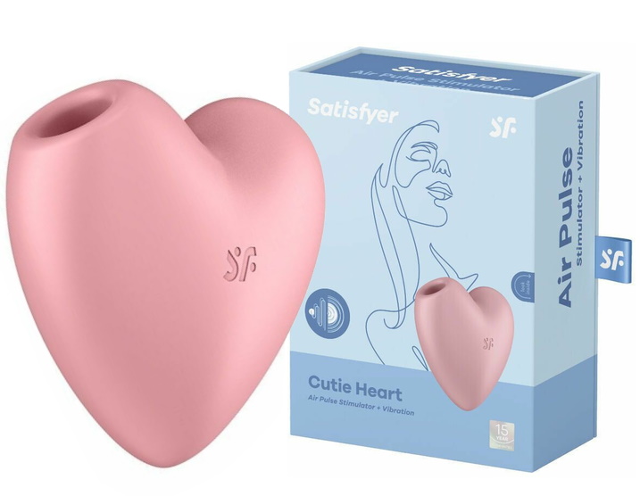 Вакуумно-волновой стимулятор с вибрацией Satisfyer Cutie Heart ДЕФОРМИРОВАННАЯ УПАКОВКА