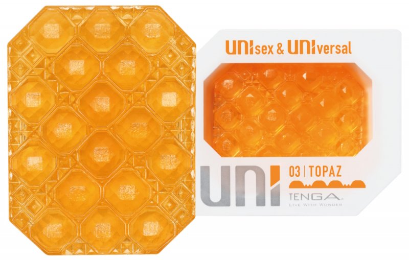 Мастурбатор Tenga Uni Topaz оранжевый