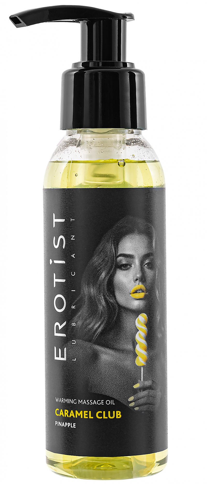 Разогревающее массажное масло Erotist Caramel Club со вкусом ананаса 100 мл
