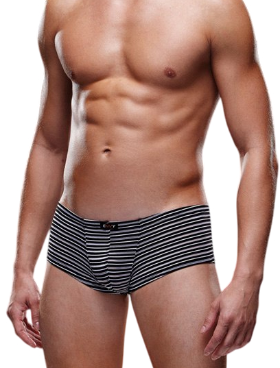 Мужские трусы-хипсы в полоску Envy черно-белые S/M