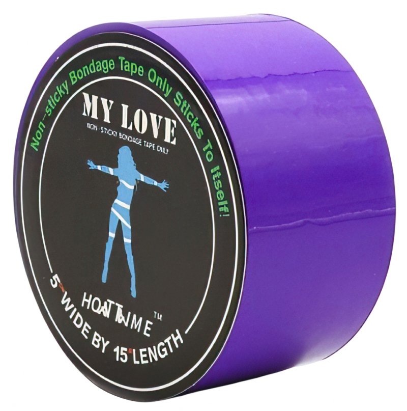 Фиолетовая бондажная лента My Love 15 м