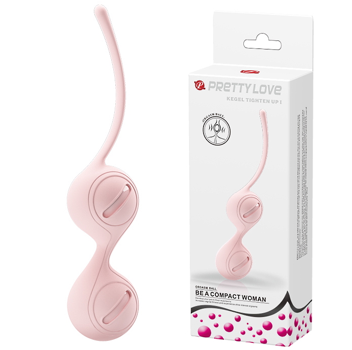 Вагинальные шарики со смещённым центром тяжести Pretty Love Kegel Tighten Up I нежно-розовые