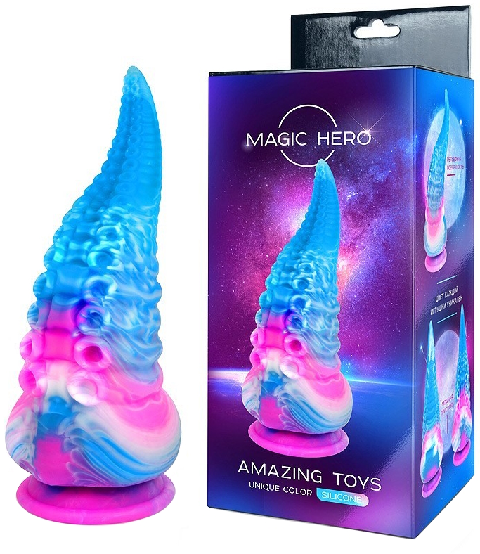 Разноцветный фаллос в виде щупальца Magic Hero 21 см