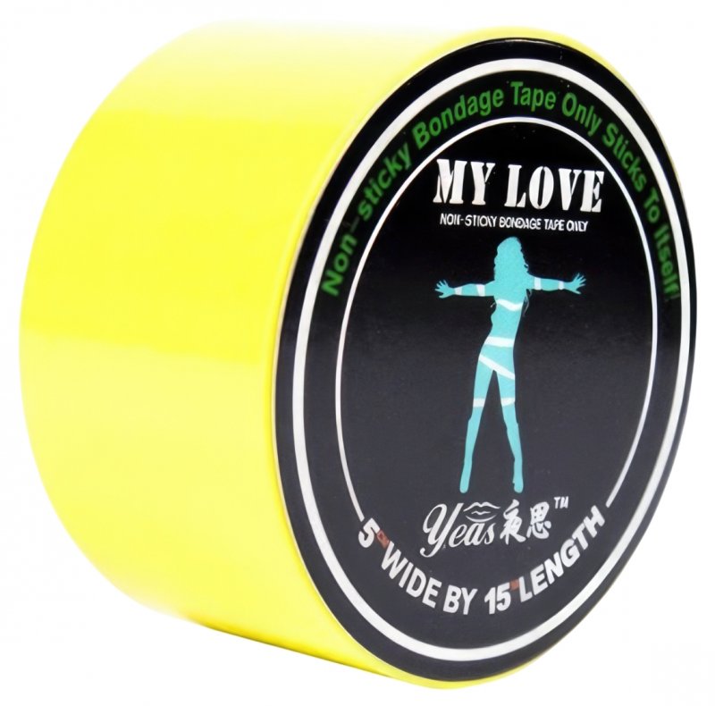 Желтая бондажная лента My Love 15 м