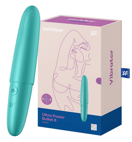 Мини вибратор Satisfyer Ultra Power Bullet 6 бирюзовый ДЕФОРМИРОВАННАЯ УПАКОВКА