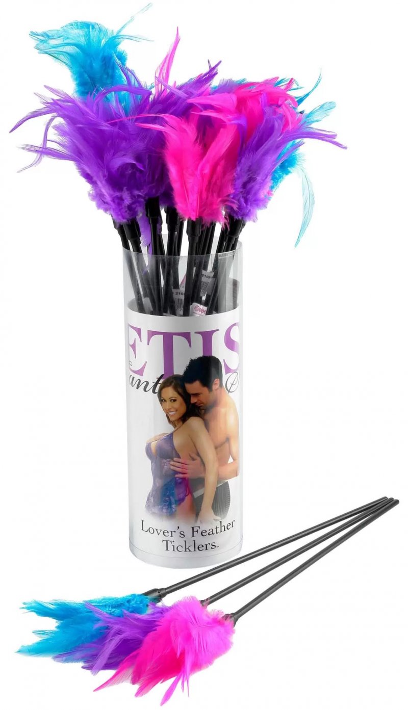Тиклер-щекоталка Pipedream с цветным пером 33 см (в ассортименте)