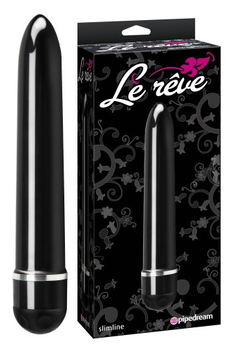 Черный классический вибратор Le Reve Slimline